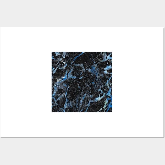 Dark marble and royal blue Wall Art by marbleco